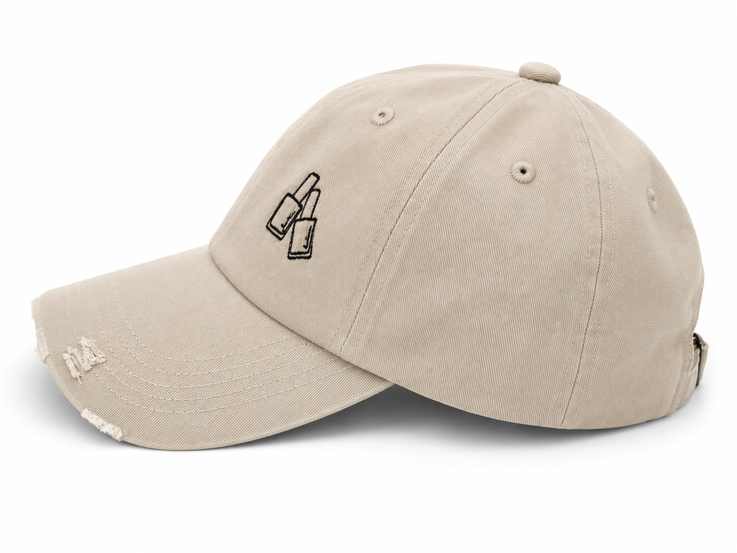 Distressed Nail Accessories Cap (Tan)