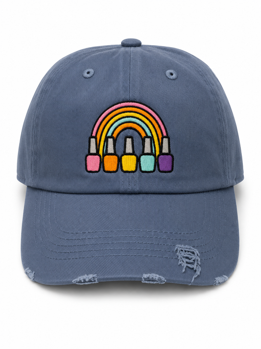 Distressed Over The Rainbow Cap (Blue)
