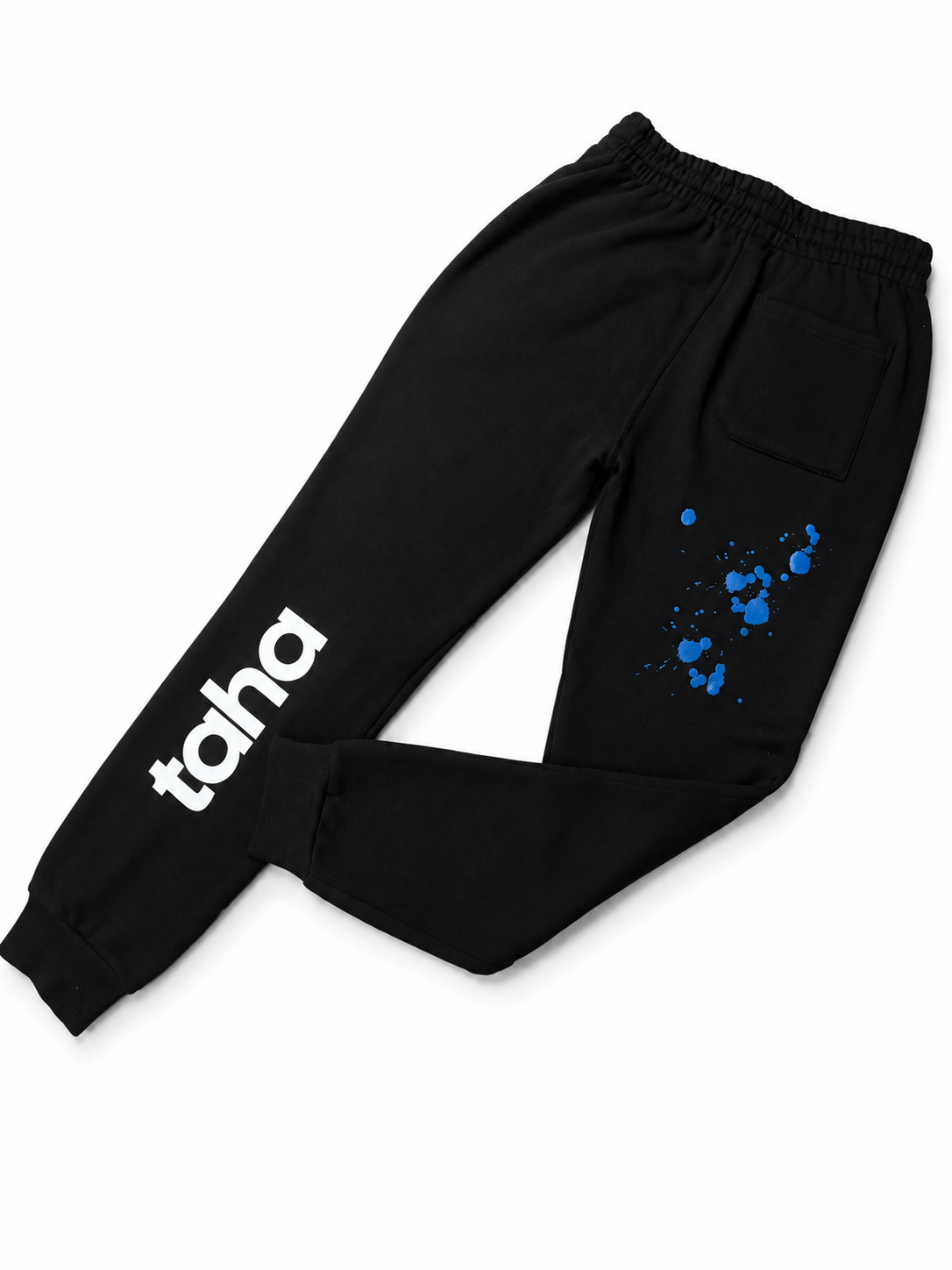 Unisex Fleece Painted Joggers (Black)